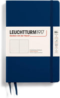 LEUCHTTURM1917 - Notebook Hardcover Paperback B6+ - 219 Numbered Pages for Writing and Journaling (Navy, Dotted)