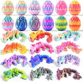 12 Pcs 3D Printed Dragon Eggs with Rainbow Dragons Inside