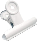 Coideal Large White Bull Clips - 12 Pack Metal Hinge Paper Clips File Clamps for Crafts, Food Bags, Drawings, Photos at Home Kitchen & Office (2 1/2 Inch)