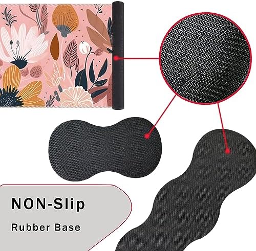 Keyboard Wrist Rest and Mouse Pad with Wrist Support Set Ergonomic Coaster,Memory Foam,Easy Typing Pain Relief,Large XL Desk Mat 31.5"x 11.8",Pink Floral
