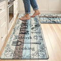 HEBE Anti Fatigue Kitchen Rugs Set of 2, Cushioned Kitchen Mats for Floor