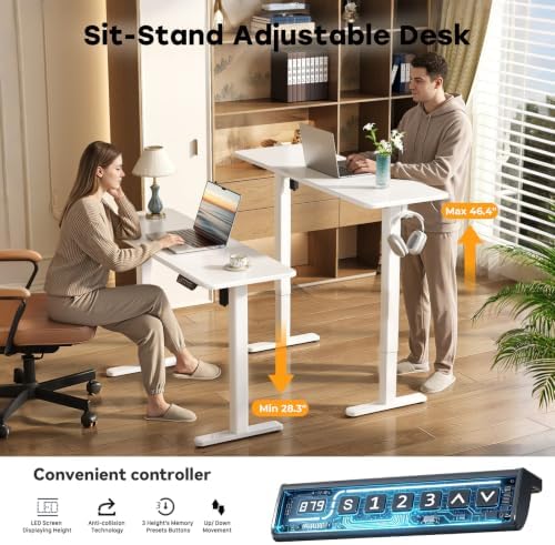 JOY worker Ultra-Slim Electric Standing Desk, 16" W Narrow Sit Stand Desk