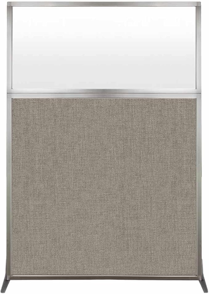 Versare Hush Screen Portable Room Divider | Workstation Wall Divider | Freestanding Privacy Hush Panels | Frosted Windows | Fabric Office Divider Screen | Great for Room Separation