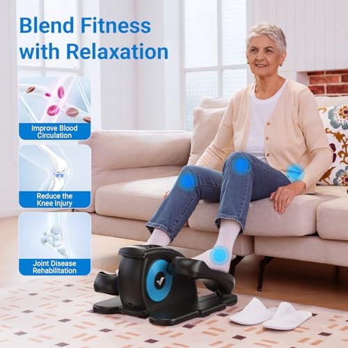MERACH Under Desk Elliptical, Leg Exerciser While Sitting for Seniors