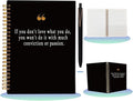 Professional Passion Quote Notebook with Pen Set, A5 Spiral Inspirational Journal for Work, 160 Pages College Ruled Office Stationery, Coworker Goodbye Gift, Employee Appreciation Present
