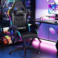 Racingreat RGB Gaming Chair for Adults & Kids, Lumbar Support, Black