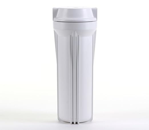 Hydronix HF2-10WHWH14, 10" White Housing with White Flat Cap For RO & Filtration Systems, 1/4" Ports