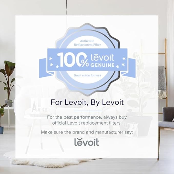 Levoit LV-PUR131 Air Purifier Genuine Replacement Filter, 1 Pack | High-Efficiency Activated Carbon for Removal of Odor, Smoke, Pollen, Allergens, LV-PUR131-RF