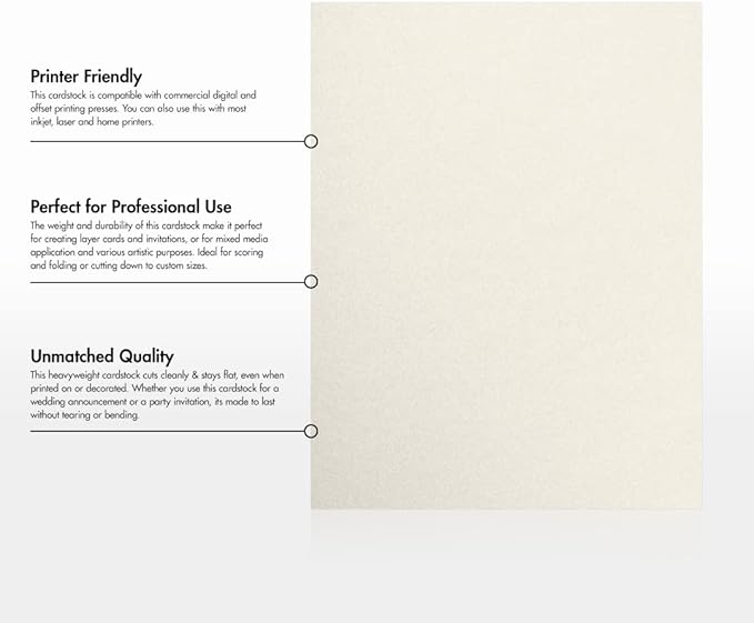 LUXPaper 8.5" x 11" Cardstock | Letter Size | Quartz Metallic | 105lb. Cover (192lb. Text) | 50 Qty