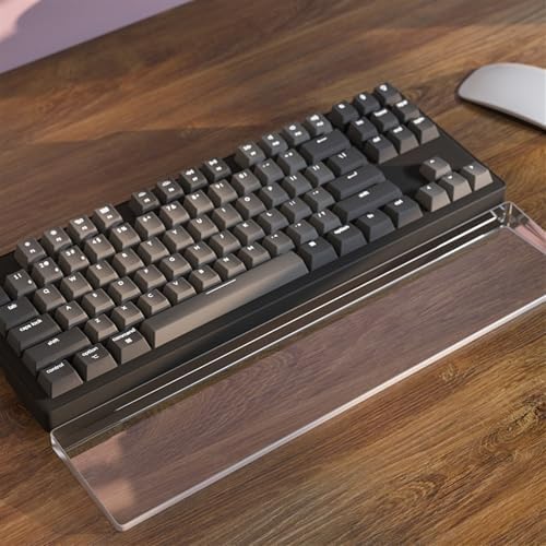 Custom Acrylic Keyboard Wrist Rest, Transparent/Frosted RGB Wrist Pad for Mechanical Keyboard (Color : Transparent, Size : TKL)