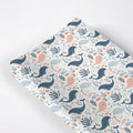 Cartoon Sea Animals Fishes Pattern Baby Changing Pad Cover, Unisex Ocean Whale Nursery Diaper Changing Table Pad Mat Sheet for Boys Girls-16x32