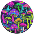 Highly Premium Quality Floor Mat, Office Chair Decor Mat, Room Sofa Yoga Soft Round Carpet Trippy Colorful Mushrooms Magic Art, 60inch