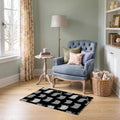 2'x3' Midnight Black Cat with Silver Accents Ultra-Soft Accent Mat