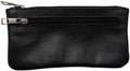Vintage Leather Pencil Case Pouch, Pen Pouch for Work and University, for Men and Women Elegant & Practical Brown Leather Pencil Cases for Adults Perfect for Office (Black) (Black)