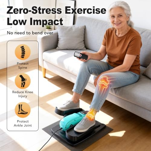Under Desk Elliptical Leg Exerciser While Sitting for Seniors