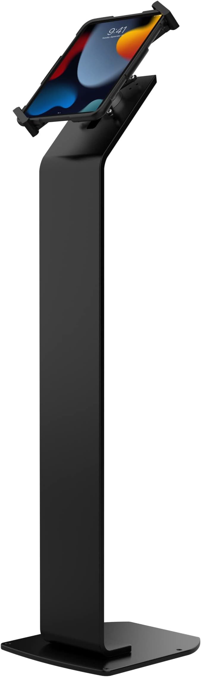 CTA Digital Locking Floor Stand Premium Support Base Kiosk Lock & Key Security - iPad Air 11" M2 (2024) - Pro 11" M4 (2024) - Air 13" M2 (2024) - Pro 13" M4 (2024) & More - Black (PAD-PARAFU)