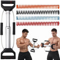 Chest Expander, Strength Trainer for Men & Women, Isometric Exercise Equipment, 4 Springs Adjustable Resistance, Builds Back, Shoulder, Biceps, Triceps, Abs, Chest & Arms