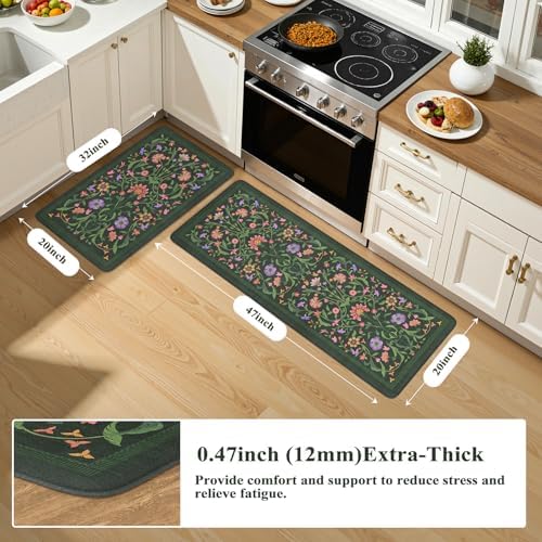Collive Anti Fatigue Kitchen Mats, Padded Kitchen Sink Runner Rugs Sets
