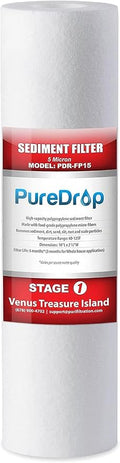 PureDrop PDR-FP15 10"x2.5" Sediment Water Filter Cartridge Replacement for Reverse Osmosis Water Filter System