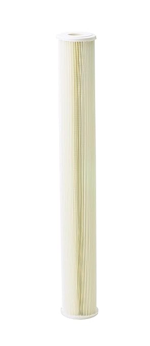 Pentair Pentek ECP5-20 Sediment Water Filter, 20-Inch, Whole House Pleated Cellulose Polyester Replacement Cartridge, 20" x 2.5", White End-Cap, 5 Micron