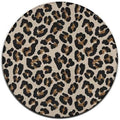 Large Home Decor Mat, Soft Round Yoga Carpet, Non-Slip Machine Washable Kitchen Office Circle Rug Compatible with Leopard Cheetah Print