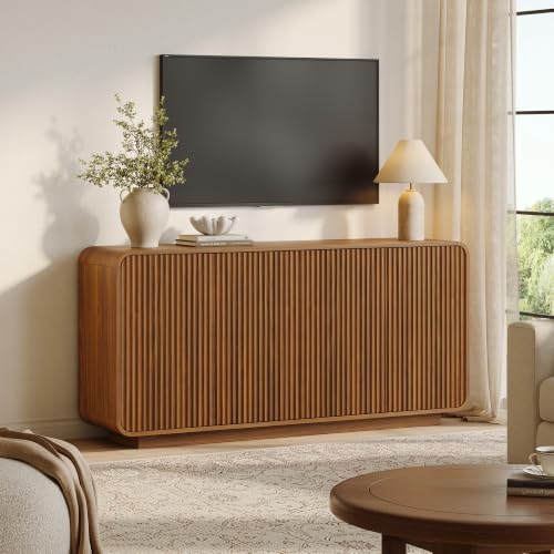 64" Fluted Sideboard Buffet Cabinet with Storage