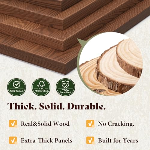 Solid Wood Full Size Bed Frame, Walnut