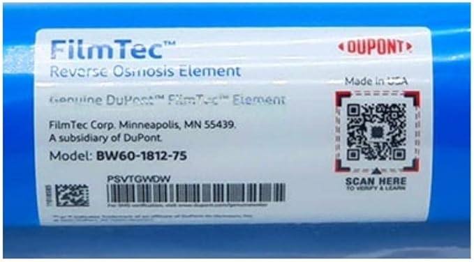 FilmTec, BW60-1812-75 75 gpd TFC Membrane for Undersink Reverse Osmosis (RO) System (Replaces Model TW30-1812-75)