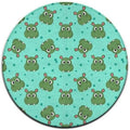 Men's Large Home Decor Mat, Soft Round Yoga Carpet, Non Slip Machine Washable Home Office Circle Rug Cute Cartoon Hippo, 60inch