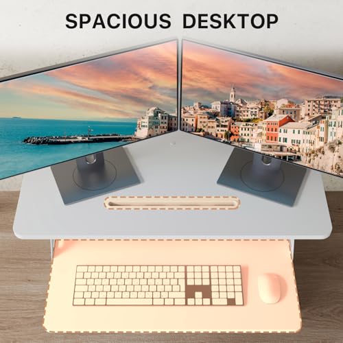 32" Standing Desk Converter, Height Adjustable Stand Up Riser