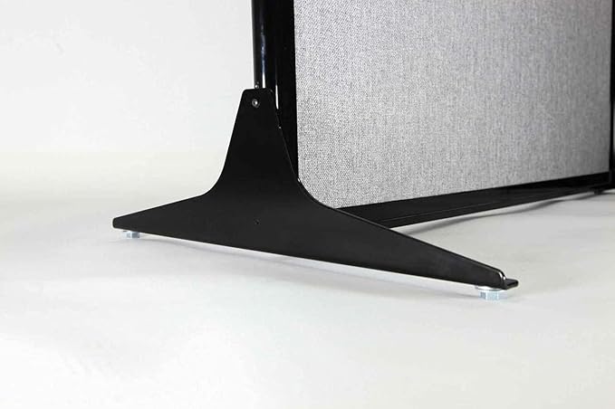 Versare Workstation Partition | Portable Wall Divider | Modern Office Cubicle | Free Standing Privacy Screen | Flexible Work Space | 33" x 70" Warm Pebble Fabric Panels
