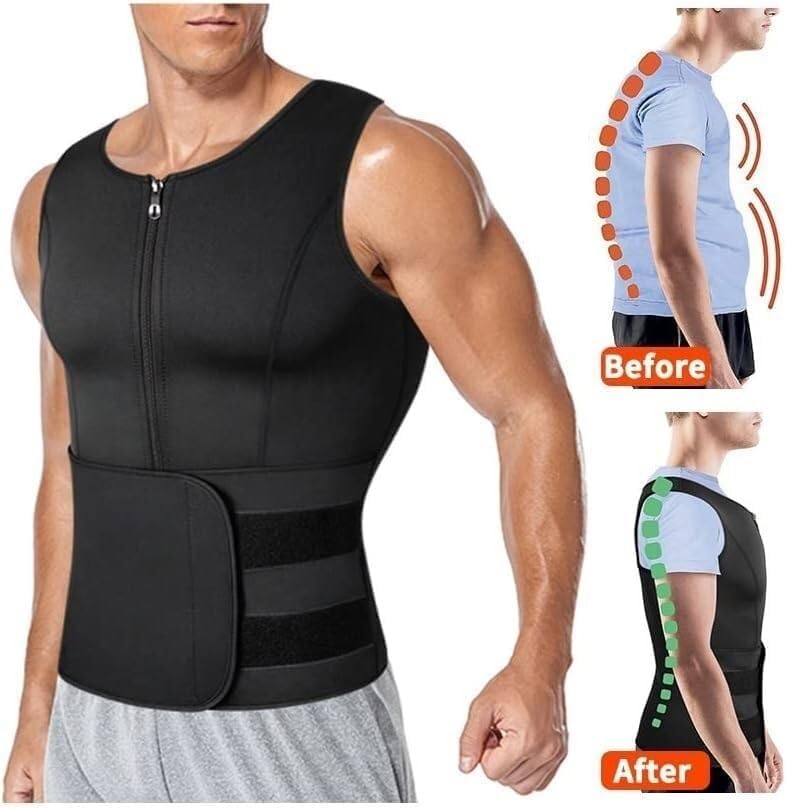 Adjustable Clavicle Posture Corrector Corset Men Shoulder Lumbar Support Belt Women Back Support Brace Waist Trimmer (Color : Black, Size : Medium)