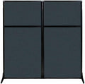 Versare Workstation Partition | Portable Wall Divider | Modern Office Cubicle | Free Standing Privacy Screen | Flexible Work Space | 66" x 70" Blue Spruce Fabric Panels