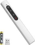 Presentation Clicker Wireless Presenter Remote with Hyperlink & Volume Remote Clicker for PowerPoint Office Classroom Presentation Remote Control Pointer Slide Advancer (Battery Included)