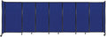 Versare Straightwall Sliding Portable Wall Partition | Freestanding Office Dividers | Locking Wheels | Temporary Room Separator | 15'6'' Wide x 5' Tall Royal Blue Fabric Panels