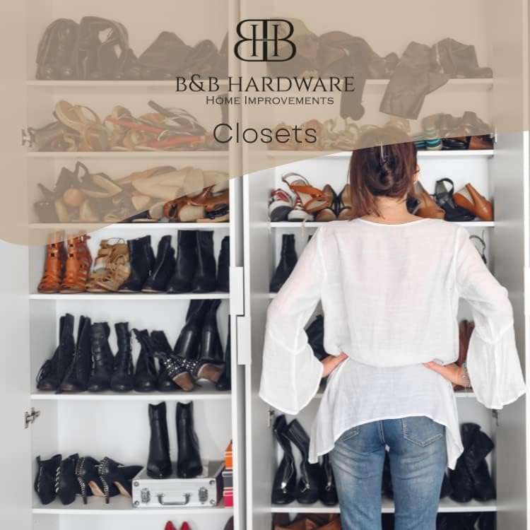 B&B HARDWARE Cabinet Shelves - Melamine 1/2'' Thick - Custom Organize Space with Stylish Cabinet Melamine Shelves - Perfect Solution for Home & Office - Cut to Size (18" Depth x 23 Inches Length)