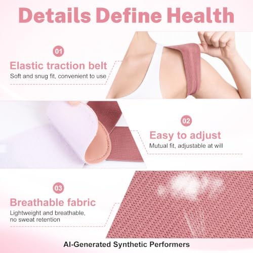 Posture Corrector for Women and Men, Adjustable Back Brace with Figure-8 Shoulder Straps, Breathable Upper Back Support Trainer for Desk & Daily Wear, Invisible Under Clothes(PINK,M)