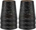 YISUN Chandelier Shades, Mini Lamp Shade, Clip On Lamp Shade Outer Black and Inner Gold, Fit for Wall Lamp Candle Lamp (6, Metal Black/Gold)