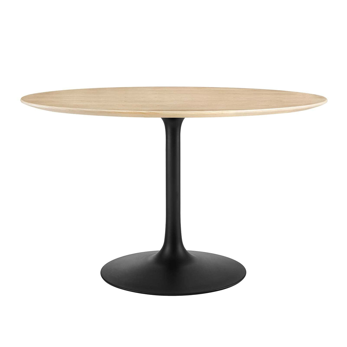 Dining Table, 48", Black Natural