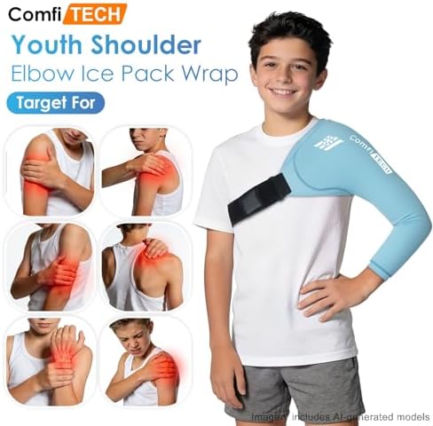 ComfiTECH Youth Shoulder Arm Ice Pack Wrap for Young Pitchers, Medium