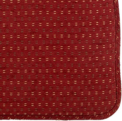 Klear Vu Raindrop The Gripper Non Slip Chair Cushions, Soft & Comfortable Seat Pad, Sitting Pillow for Kitchen, Dining or Office, 2 Count (Pack of 1), 01 Red