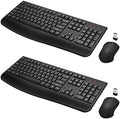 QUASIO Wireless Keyboard Mouse Combo, Windows & Mac Compatible (2 Pack)