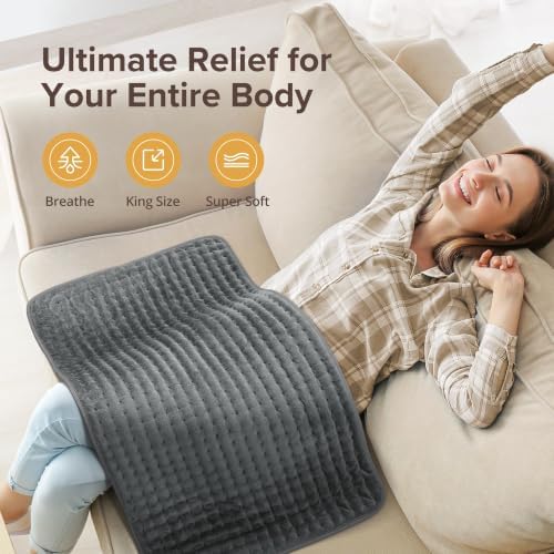 Heating Pad for Back and Cramps, FSA Eligible HSA Large Heat Pads, 17"x33"