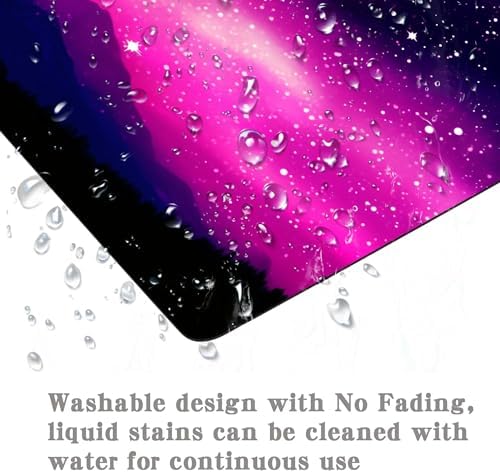 Purple Galaxy Nebula Universe Space Mountains Mouse pad,Personalized Design Mousepad Non-Slip Rubber Base Mouse Pads for Desk,Square Waterproof Non-Slip Rubber Base Mousepad for Office Laptop