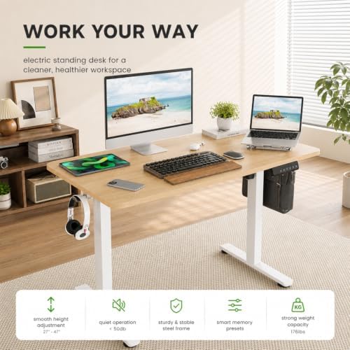 40"x24" Electric Standing Desk, Height Adjustable Desk
