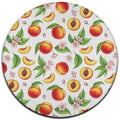 Women's Large Home Decor Mat, Soft Round Yoga Carpet, Non Slip Machine Washable Home Office Circle Rug Watercolor Tropical Peach Leaves Flowers, 36inch