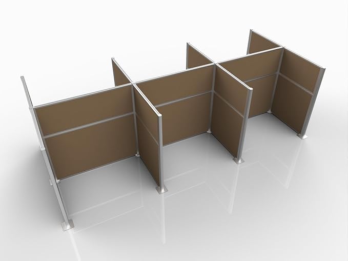 Versare Hush Panel Cubicle Kit | Workstation Partition Walls | Sound Dampening Cubicle Walls | Partitions for Desks