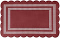 Anti Fatigue Scallop Mat 18 x 30 in, Remi, Burgundy/Ivory