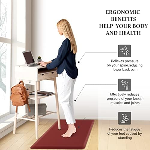 HappyTrends 2 PCS Kitchen Mat Cushioned Anti-Fatigue Floor Mat