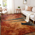 Nature Inspired Bear Pine Scene Warm Earthy Tones Area Rug Outdoor Patio Rug Play Mat Modern Floor Carpet Non-Slip Home Decor Living Room Kids Bedroom Nursery, 6x9 ft
